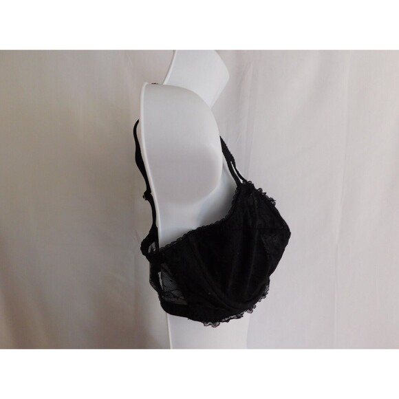 Auden Bra Womens Black Balconette Underwire Unpadded Size 36DD - Picture 4 of 10